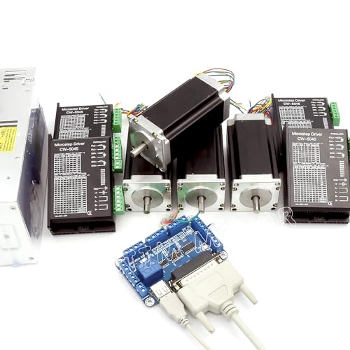 RATTMMOTOR 4 Achsen CNC Steuerung Kit Nema 23 Schrittmotor 425oz-in 112mm, CW5045 Schrittmotor Treiber 4.5A 256 Microstep, 5 Achsen Parallel Interface Breakut Board + 400W 36V Netzteil RATTMMOTOR 4 Achsen CNC Steuerung Kit Nema 23 Schrittmotor 425oz-in 112mm, CW5045 Schrittmotor Treiber 4.5A 256 Microstep, 5 Achsen Parallel Interface Breakut Board + 400W 36V Netzteil von RATTMMOTOR