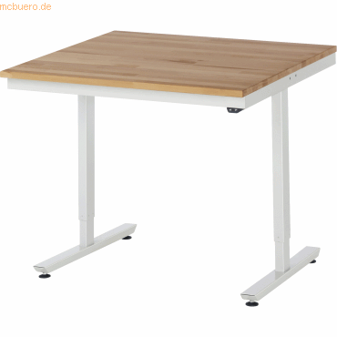 Rau Arbeitstisch 1000x1000x720-1120 elektrisch B-Platte 25mm lichtgrau von RAU