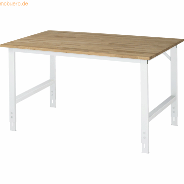 Rau Arbeitstisch 1500x1000x760-1080 B-Platte 25mm lichtgrau Rau Arbeitstisch 1500x1000x760-1080 B-Platte 25mm lichtgrau von RAU