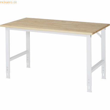 Rau Arbeitstisch 1500x800x760-1080 B-Platte 25mm lichtgrau Rau Arbeitstisch 1500x800x760-1080 B-Platte 25mm lichtgrau von RAU