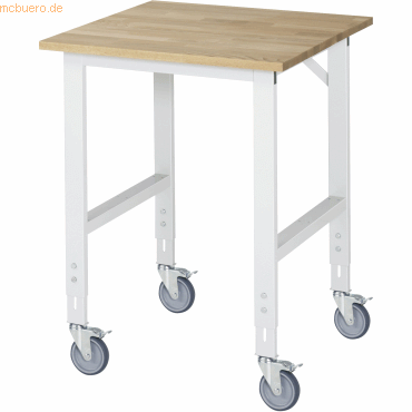 Rau Arbeitstisch 750x800x910-1230 fahrbar B-Platte 25mm lichtgrau Rau Arbeitstisch 750x800x910-1230 fahrbar B-Platte 25mm lichtgrau von RAU