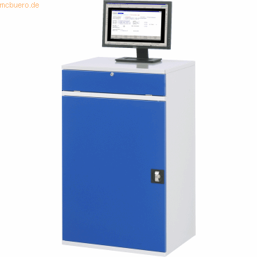 Rau Computerschrank 650x520x1060mm stationär lichtgrau/enzianblau Rau Computerschrank 650x520x1060mm stationär lichtgrau/enzianblau von RAU