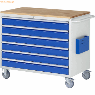 Rau Montagewagen 1145x650x975mm 6xSchub-TA Top 25mm lichtgrau/enzianbl Rau Montagewagen 1145x650x975mm 6xSchub-TA Top 25mm lichtgrau/enzianbl von RAU