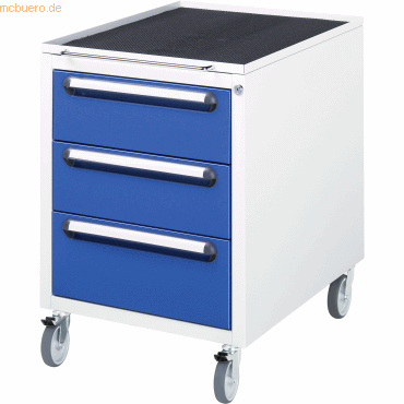 Rau Rollcontainer 480x600x690mm 3xSchublade lichtgrau/enzianblau Rau Rollcontainer 480x600x690mm 3xSchublade lichtgrau/enzianblau von RAU