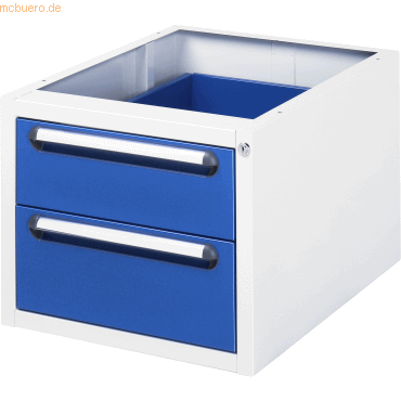 Rau Unterbaucontainer 480x600x395mm 2xSchublade lichtgrau/enzianblau Rau Unterbaucontainer 480x600x395mm 2xSchublade lichtgrau/enzianblau von RAU