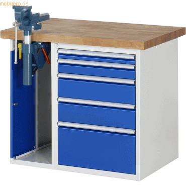 Rau Werkbank 1000x700x890mm 5xSchublade-TA 1xSSKL lichtgrau/enzianblau Rau Werkbank 1000x700x890mm 5xSchublade-TA 1xSSKL lichtgrau/enzianblau von RAU
