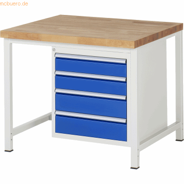 Rau Werkbank 1000x900x840-1040mm 4xSchublade-TA lichtgrau/enzianblau Rau Werkbank 1000x900x840-1040mm 4xSchublade-TA lichtgrau/enzianblau von RAU