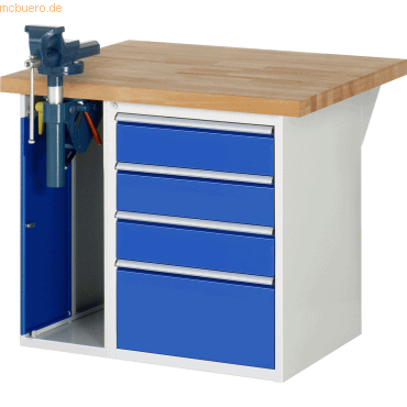 Rau Werkbank 1000x900x890mm 4xSchublade-TA 1xSSKL lichtgrau/enzianblau Rau Werkbank 1000x900x890mm 4xSchublade-TA 1xSSKL lichtgrau/enzianblau von RAU
