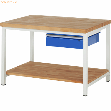 Rau Werkbank 1250x900x840-1040mm 1xSchublade-TA lichtgrau/enzianblau Rau Werkbank 1250x900x840-1040mm 1xSchublade-TA lichtgrau/enzianblau von RAU