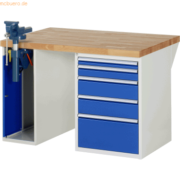 Rau Werkbank 1250x900x890mm 5xSchublade-TA 1xSSKL lichtgrau/enzianblau Rau Werkbank 1250x900x890mm 5xSchublade-TA 1xSSKL lichtgrau/enzianblau von RAU
