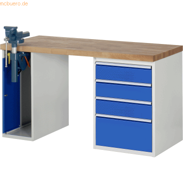 Rau Werkbank 1500x700x890mm 4xSchublade-TA 1xSSKL lichtgrau/enzianblau Rau Werkbank 1500x700x890mm 4xSchublade-TA 1xSSKL lichtgrau/enzianblau von RAU