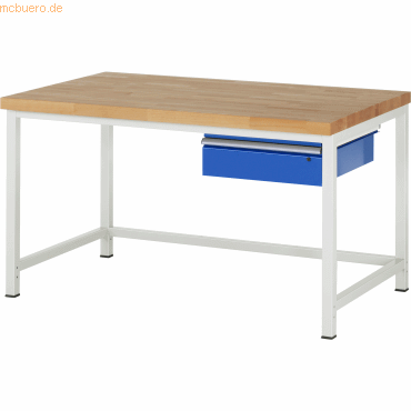 Rau Werkbank 1500x900x840-1040mm 1xSchublade-TA lichtgrau/enzianblau Rau Werkbank 1500x900x840-1040mm 1xSchublade-TA lichtgrau/enzianblau von RAU