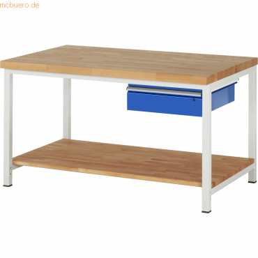 Rau Werkbank 1500x900x840-1040mm 1xSchublade-TA lichtgrau/enzianblau Rau Werkbank 1500x900x840-1040mm 1xSchublade-TA lichtgrau/enzianblau von RAU