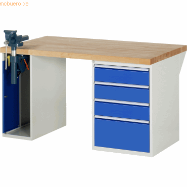 Rau Werkbank 1500x900x890mm 4xSchublade-TA 1xSSKL lichtgrau/enzianblau Rau Werkbank 1500x900x890mm 4xSchublade-TA 1xSSKL lichtgrau/enzianblau von RAU