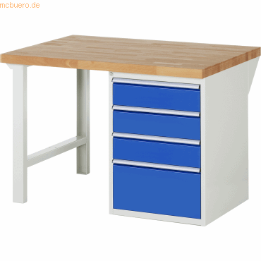 Rau Werkbank 2000x900x890mm 4xSchublade-TA lichtgrau/enzianblau Rau Werkbank 2000x900x890mm 4xSchublade-TA lichtgrau/enzianblau von RAU