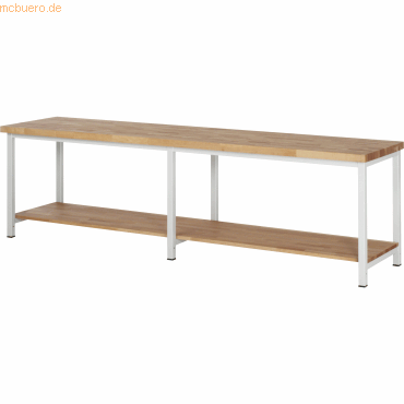 Rau Werkbank 3000x700x840-1040mm lichtgrau Rau Werkbank 3000x700x840-1040mm lichtgrau von RAU