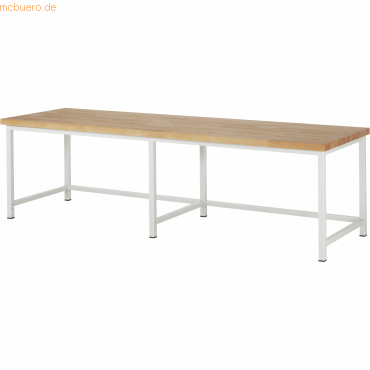 Rau Werkbank 3000x900x840-1040mm lichtgrau Rau Werkbank 3000x900x840-1040mm lichtgrau von RAU