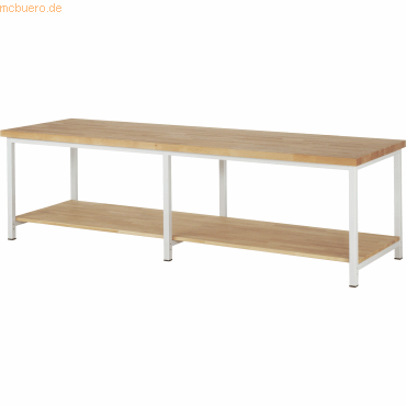 Rau Werkbank 3000x900x840-1040mm lichtgrau Rau Werkbank 3000x900x840-1040mm lichtgrau von RAU