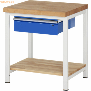 Rau Werkbank 750x700x840-1040mm 1xSchublade-TA lichtgrau/enzianblau Rau Werkbank 750x700x840-1040mm 1xSchublade-TA lichtgrau/enzianblau von RAU