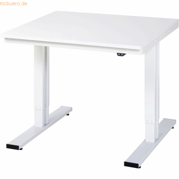 Rau Werktisch 1000x1000x720-1120mm elektrisch M-Platte 22mm lichtgrau von RAU