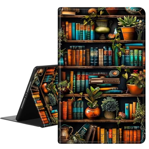 RAUEDWDJS Schutzhülle für Fire HD 10 Tablet (13. Generation, Version 2023), 25,7 cm (10,1 Zoll), PU-Leder, schlank, stehend, Smart-Cover mit automatischer Schlaf-/Wachfunktion, Bücherregal von RAUEDWDJS