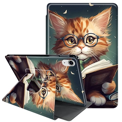 Schutzhülle für iPad (A16) 11. Generation, 27,9 cm (11 Zoll) 2025, iPad 10. Generation, 2022 - 360 Grad drehbar, Multi-Winkel-Ansicht, Schutzhülle mit automatischer Sleep/Wake-Lesekatze von RAUEDWDJS