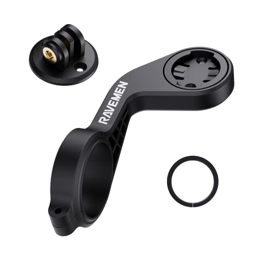 RAVEMEN AOM01 Halterung Kompatibel mit Garmin/COOSPO/CYCPLUS/iGPSPORT Fahrradcomputer, Kompatibel mit GoPro /FR160/Fahrradlampen passt für 31.8mm Lenkerhalterung von RAVEMEN