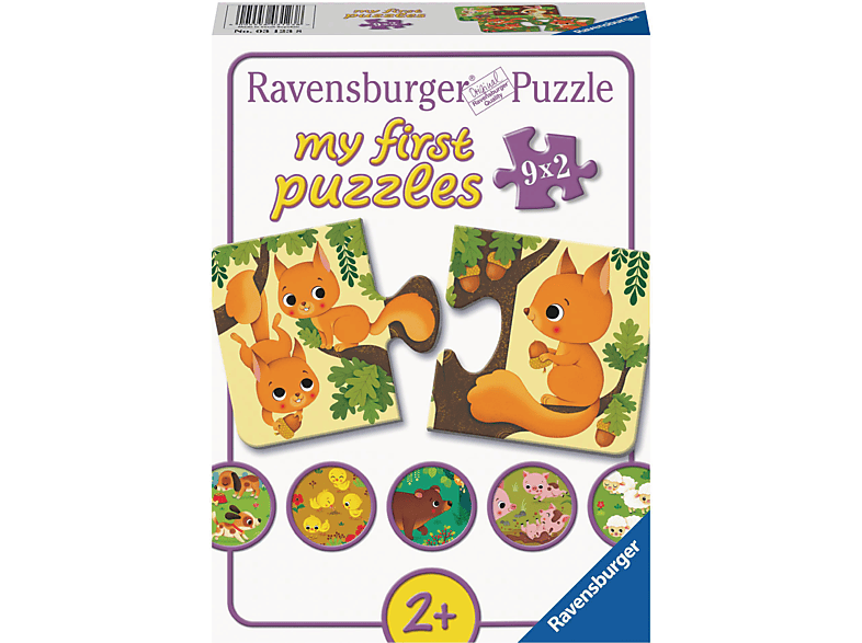 RAVENSBURGER 03123 Tiere und ihre Kinder Puzzle Mehrfarbig von RAVENSBURGER