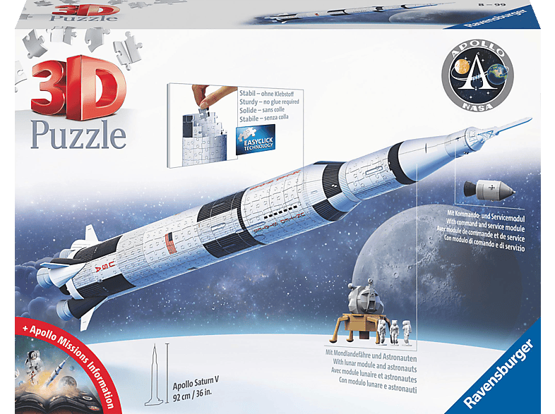 RAVENSBURGER Apollo Saturn V Rakete 3D Puzzle von RAVENSBURGER
