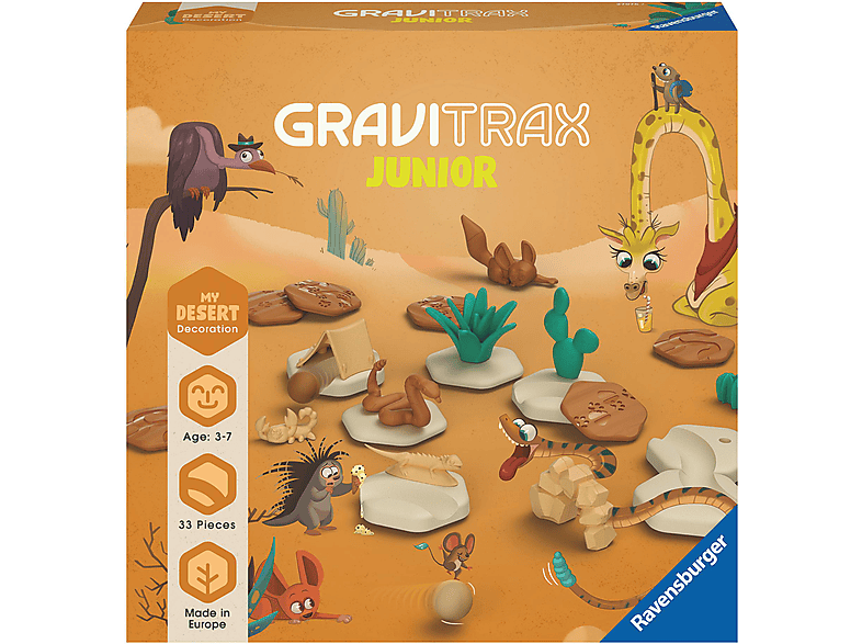 RAVENSBURGER GraviTrax Junior Extension Desert Kugelbahnsystem, Mehrfarbig von RAVENSBURGER