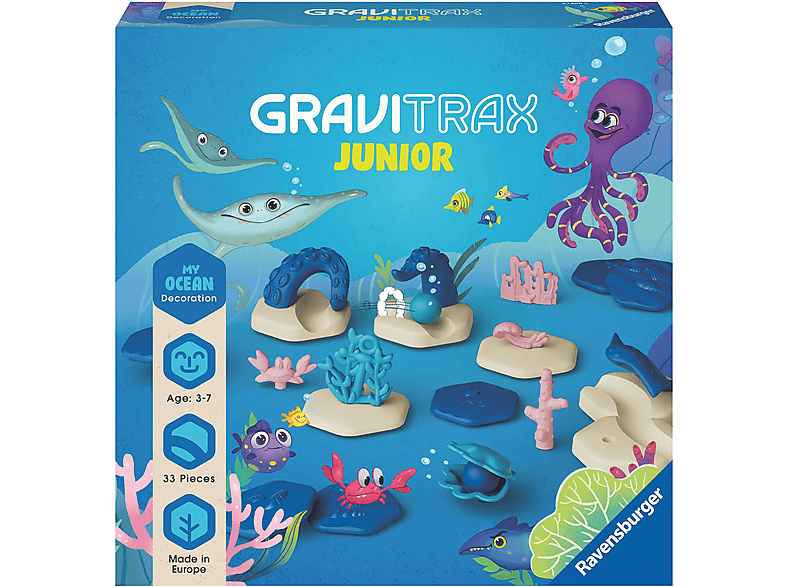 RAVENSBURGER GraviTrax Junior Extension Ocean Kugelbahnsystem Mehrfarbig von RAVENSBURGER