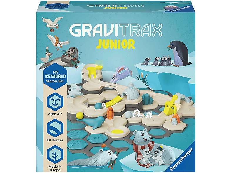 RAVENSBURGER GraviTrax Junior Starter-Set L Ice Kugelbahnsystem Mehrfarbig von RAVENSBURGER