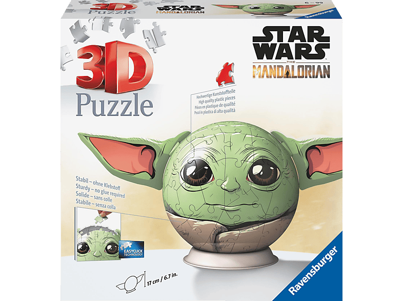 RAVENSBURGER Puzzle-Ball Mandalorian Grogu mit Ohren 3D Puzzle RAVENSBURGER Puzzle-Ball Mandalorian Grogu mit Ohren 3D Puzzle von RAVENSBURGER