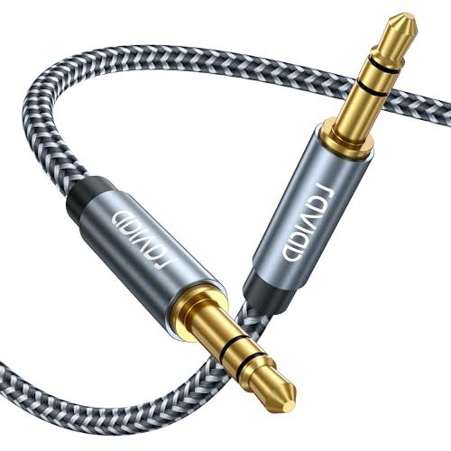 RAVIAD Aux Kabel 3,5mm Klinke auf Klinkenkabel 10M, Stereo Audio Kabel Nylon Geflochtenes für Kopfhörer, Auto, Galaxy A/M Serien, Redmi Note Serie, PC, Tablets, Lautsprecher, MP3 Player RAVIAD Aux Kabel 3,5mm Klinke auf Klinkenkabel 10M, Stereo Audio Kabel Nylon Geflochtenes für Kopfhörer, Auto, Galaxy A/M Serien, Redmi Note Serie, PC, Tablets, Lautsprecher, MP3 Player von RAVIAD