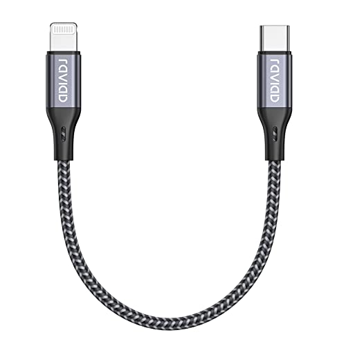 RAVIAD USB C Lightning Kabel 0.5M [MFi Zertifiziert] iPhone Ladekabel Power Delivery Nylon Typ C to Lightning Ladekabel für iPhone 14/13 Pro/13 Pro Max/13 Mini/12 Pro Max/12 Mini/11 Pro/X/XS/XR/SE von RAVIAD