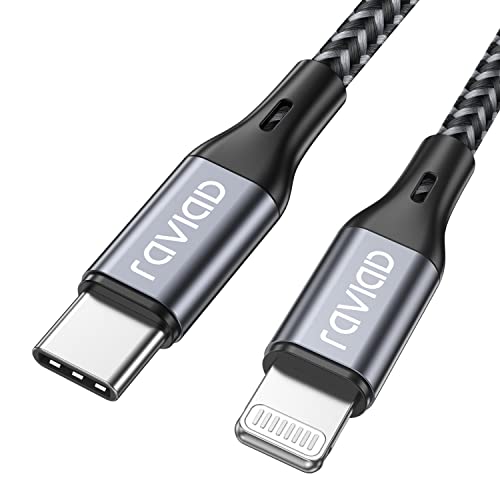 RAVIAD USB C Lightning Kabel 1M [MFi Zertifiziert] Power Delivery Nylon Typ C to Lightning Ladekabel für iPhone 13/13 Pro/13 Pro Max/13 Mini/12/12 Pro Max/12 Mini/11 Pro/X/XS/XR/8/SE von RAVIAD