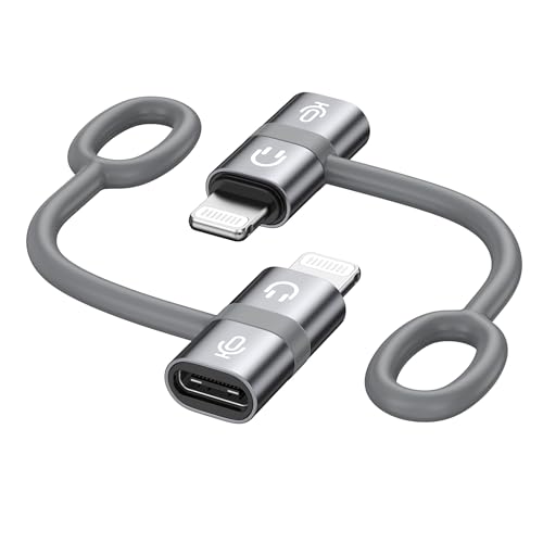 RAVIAD USB C auf Lightning Adapter Mikrofon Adapter 2 Stück, Lightning Stecker auf USB C Buchse Adapter mit Anti-Verlust-Seil für Drahtloses Lavalier Mikrofon für iPhone, Nicht für Kopfhörer/Daten RAVIAD USB C auf Lightning Adapter Mikrofon Adapter 2 Stück, Lightning Stecker auf USB C Buchse Adapter mit Anti-Verlust-Seil für Drahtloses Lavalier Mikrofon für iPhone, Nicht für Kopfhörer/Daten von RAVIAD