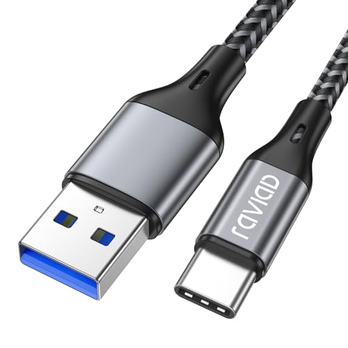 RAVIAD USB Typ C Kabel, USB C Ladekabel 3M QC 3.0 USB 3.0 Schnelles Aufladen und Synchronisation USB C Kabel Kompatibel für Samsung Galaxy S10/S9/S8, Huawei P30/P20, Google, OnePlus von RAVIAD