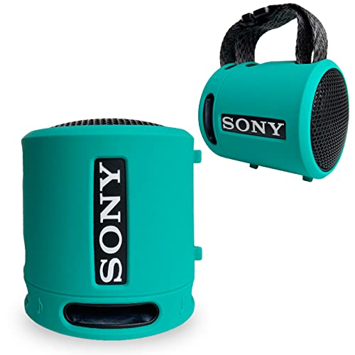 Silikon-Schutzhülle für Sony SRS-XB13 Extra Bass Wireless Portable Lautsprecher, Schutzhülle für Sony SRS-XB13 Compact Bluetooth Lautsprecher Zubehör (Puderblau) von RAWECUD