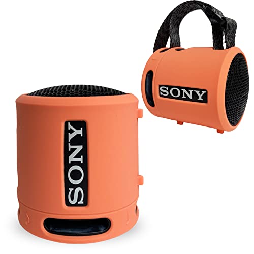 Silikon-Schutzhülle für Sony SRS-XB13 Extra Bass Wireless Portable Lautsprecher, Schutzhülle für Sony SRS-XB13 Compact Bluetooth Lautsprecher Zubehör (korallenrosa) von RAWECUD