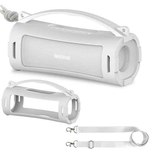Silikon-Schutzhülle für Sony ULT Field 1 Elextronics Ultra tragbarer kabelloser Bluetooth-Lautsprecher, schützender Ständer für Sony ULT Field 1 Lautsprecherzubehör (nur Hülle) (Off White) von RAWECUD