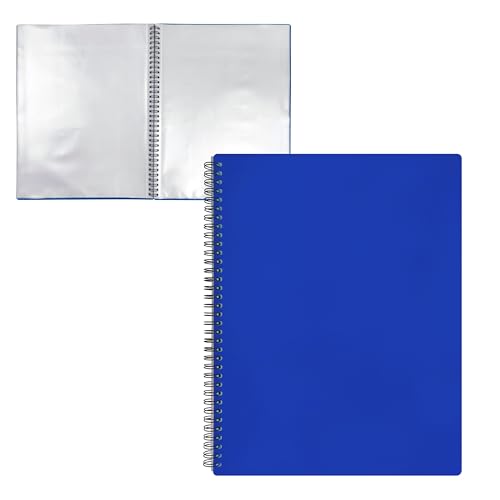 RAYLU PAPER - Ordnermappe mit transparenten A4-Kunststoffhüllen und robustem, undurchsichtigem Polypropylen-Einband, Dokumentenmappe mit Hüllen für Schule und Büro (30 Hüllen, blau) von RAYLU PAPER