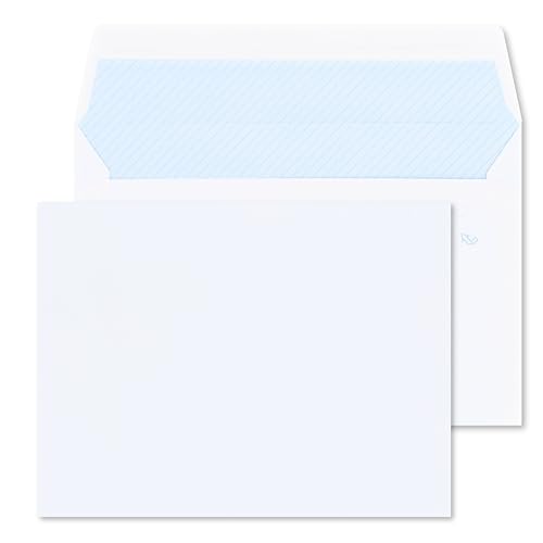 RAYLU PAPER - Packung mit weißen Umschlägen aus Papier mit Haftklebung zum Versenden von Dokumenten und Briefen, einfach versiegelt, 90g/m² dick (C4, 250 Stück) von RAYLU PAPER