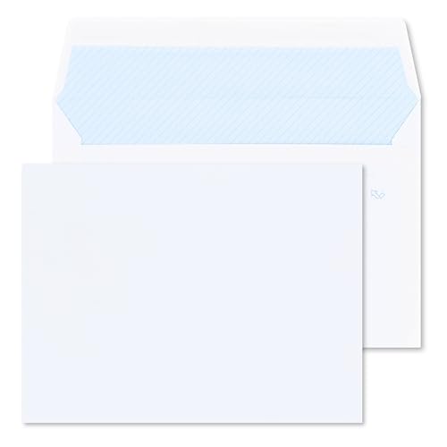 RAYLU PAPER - Packung mit weißen Umschlägen aus selbstklebendem Papier zum Versenden von Dokumenten und Briefen, einfach versiegelt, 90g/m² dick (C4, 10 Stück) von RAYLU PAPER