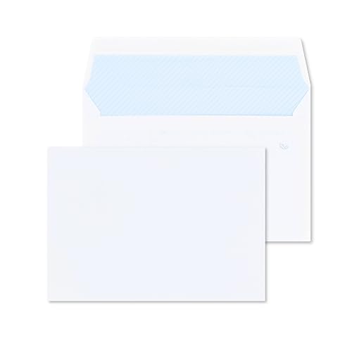 RAYLU PAPER - Weiße Briefumschläge aus Papier mit Haftklebung zum Versenden von Dokumenten und Briefen, leicht versiegelt, 90g/m² Stärke (C5, 500 Stück) von RAYLU PAPER