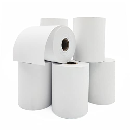 Raylu Paper - Premium-Thermopapierrollen für TPV, Rechenmaschinen, Thermodrucker, Registrierkassen, Kern: 12 mm, Weiß, ohne Bisphenol (10 Rollen von 57 x 55 mm) von RAYLU PAPER