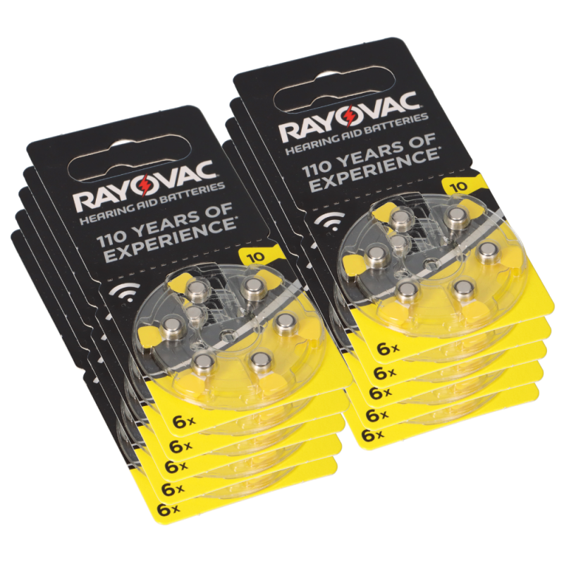 60x Rayovac Hörgerätebatterie HA10 Hearing Aid Acoustic von RAYOVAC