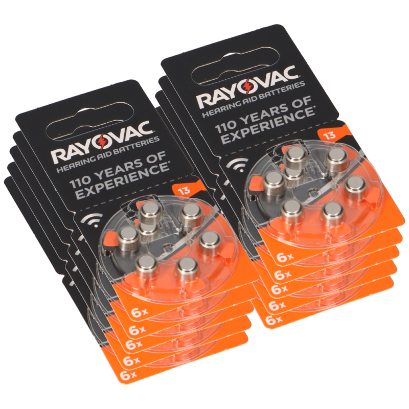 60x Rayovac Hörgerätebatterie HA13 Hearing Aid Acoustic von RAYOVAC