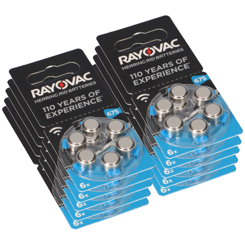 60x Rayovac Hörgerätebatterie HA675 Hearing Aid Acoustic von RAYOVAC