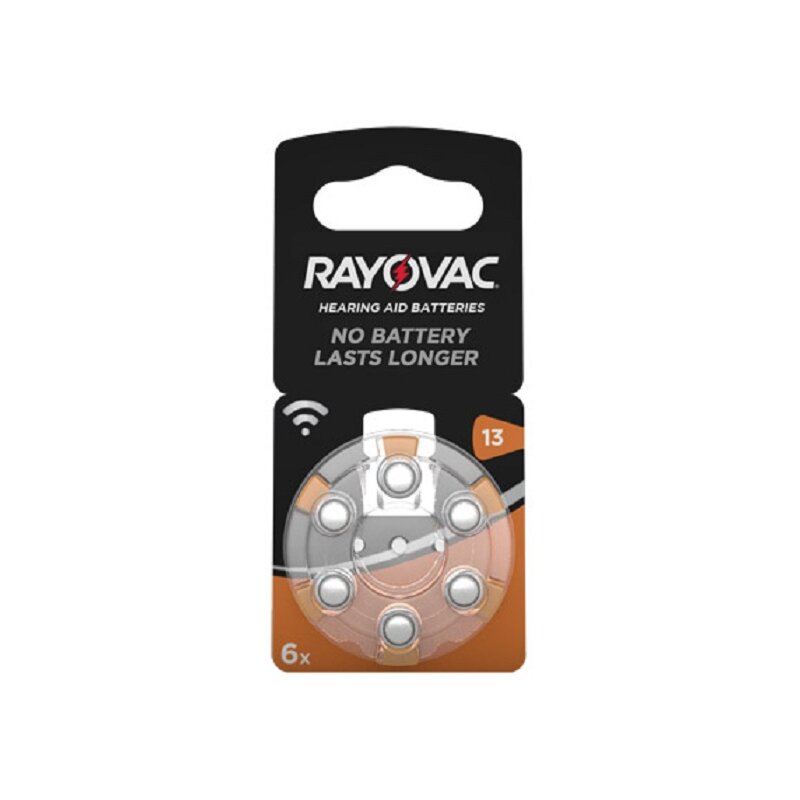 Rayovac Hörgerätebatterie HA13 Hearing Aid Acoustic 6er Rad quecksilberfrei von RAYOVAC